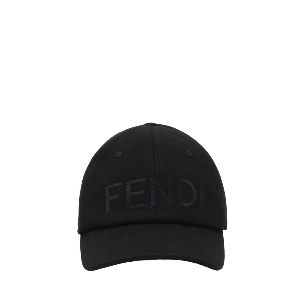 Fendi Black Cotton Baseball Cap: Effortless Luxury for Every Occasion
