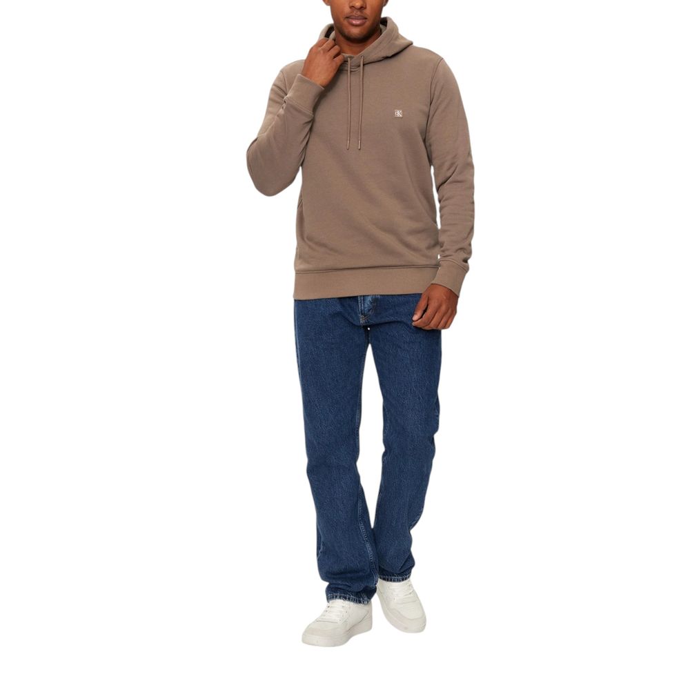 Calvin Klein Jeans Beige Recycled Cotton Sweater Elegance