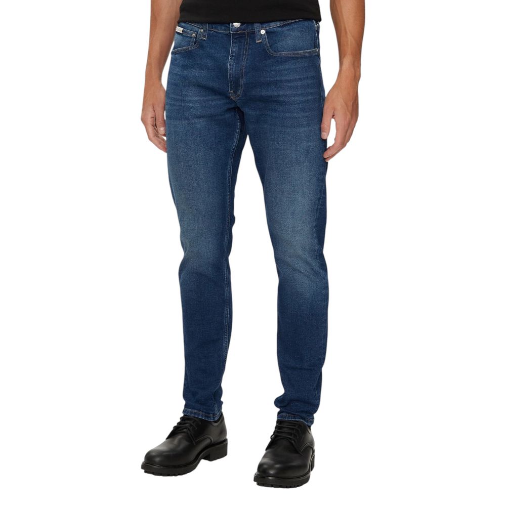 Calvin Klein Blue Cotton Jeans for Effortless Style