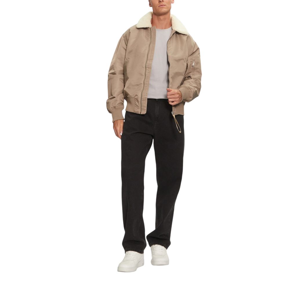 Calvin Klein Jeans Beige Riciclata Jacket for Elevated Style