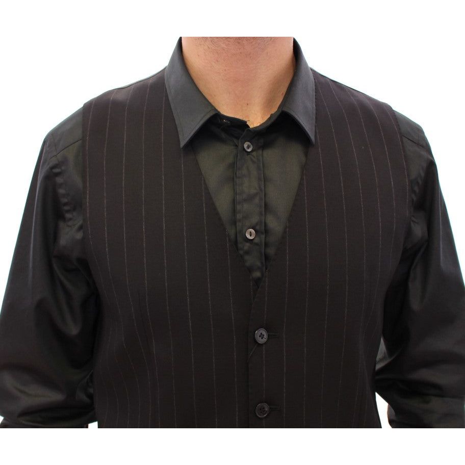 Dolce & Gabbana Black Wool Dress Vest