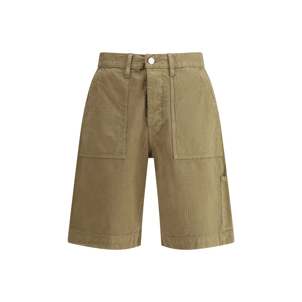 Sunflower Beige Cotton Work Shorts - Effortless Elegance Meets Functionality