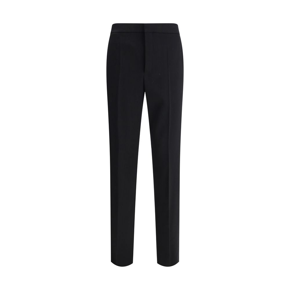 Saint Laurent Black Wool Pants for Elevated Style