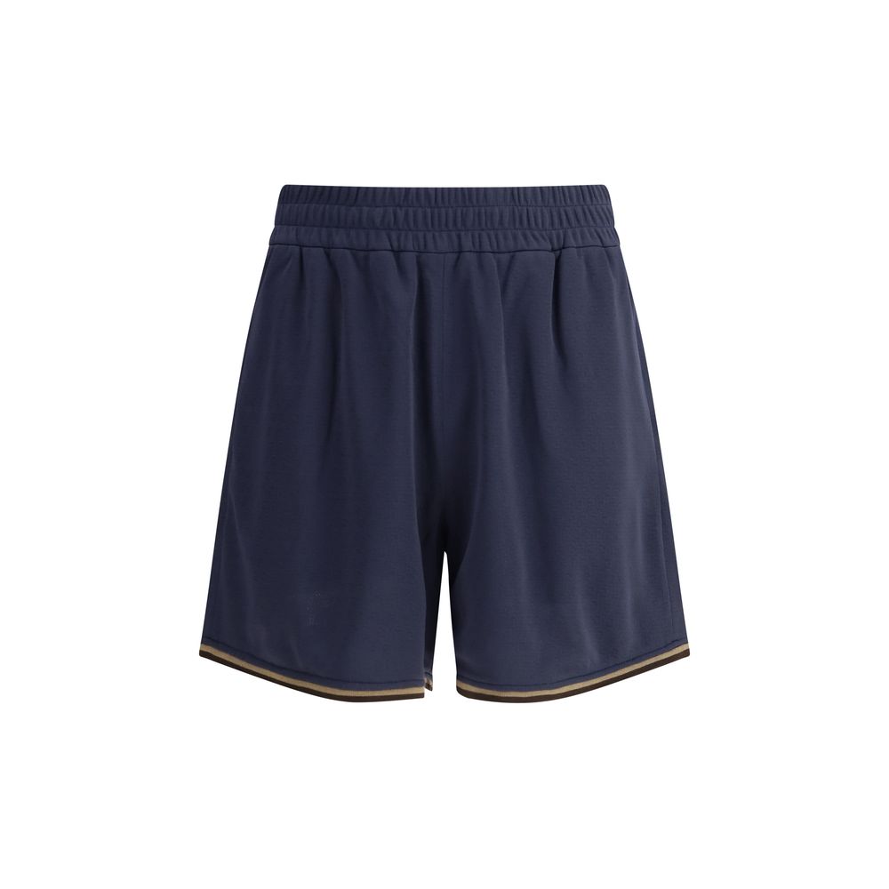 Fendi Beige Cotton FF Pattern Shorts For Effortless Luxury Style