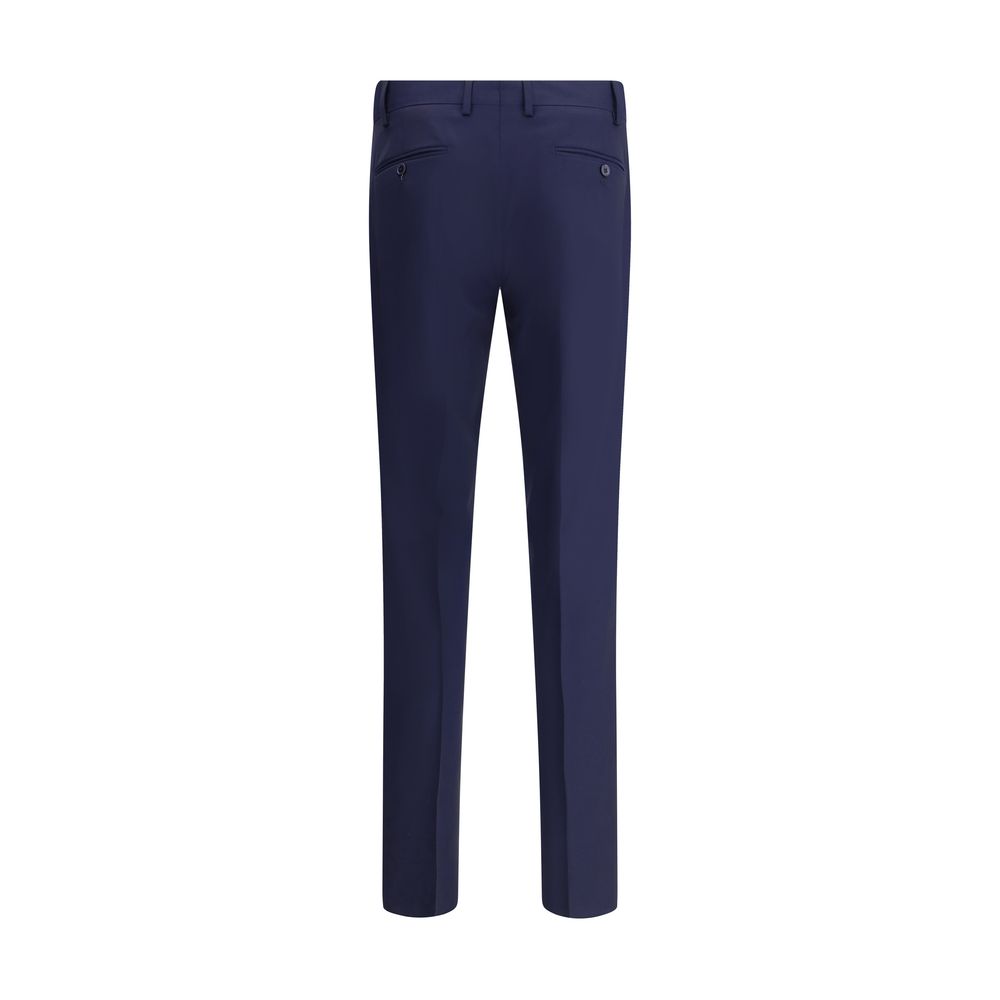 Gi Capri Grey Virgin Wool Trousers for Timeless Elegance