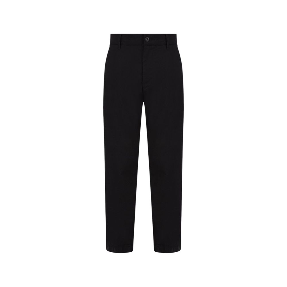 Calvin Klein Jeans Black Cotton Slim Fit Trousers