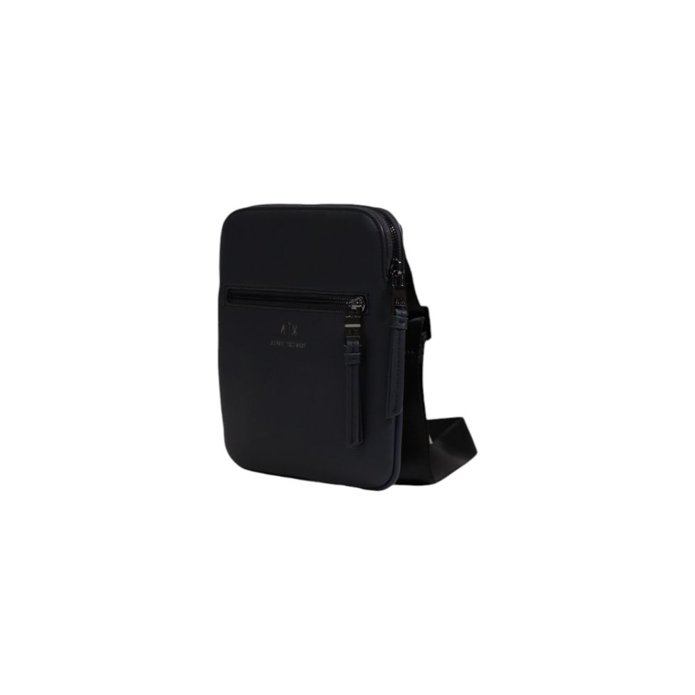 Armani Exchange Blue Leather Messenger Bag for Effortless Elegance