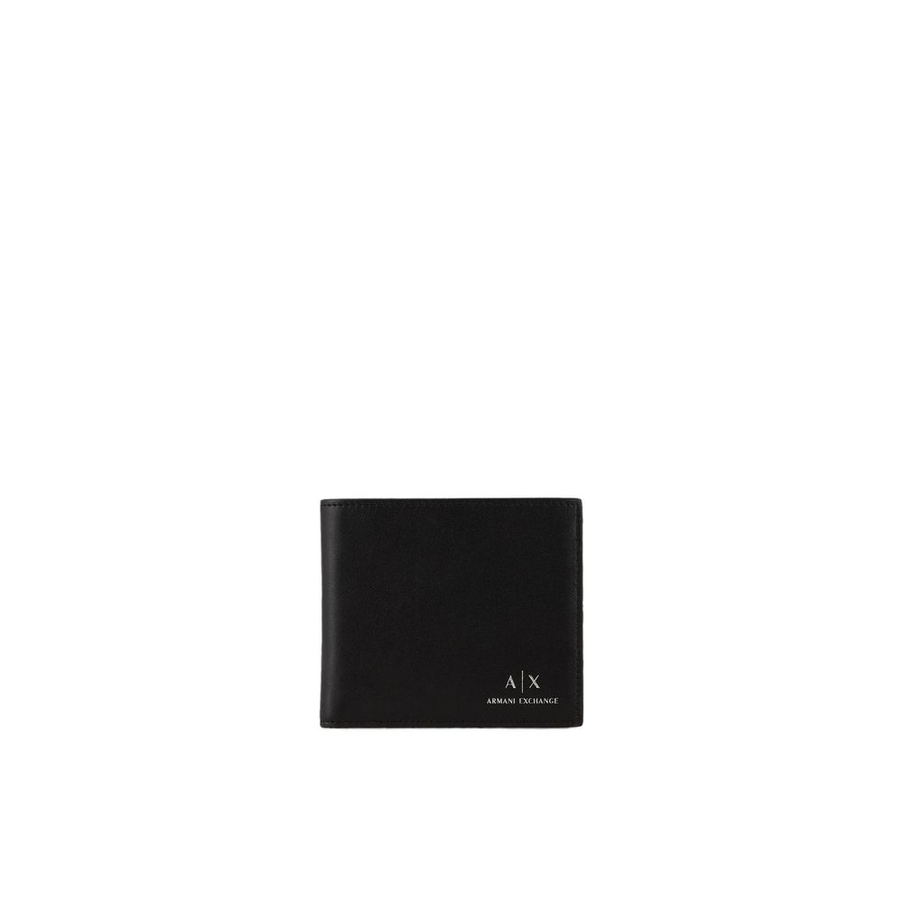 Armani Exchange Black Leather Wallet - Timeless Elegance