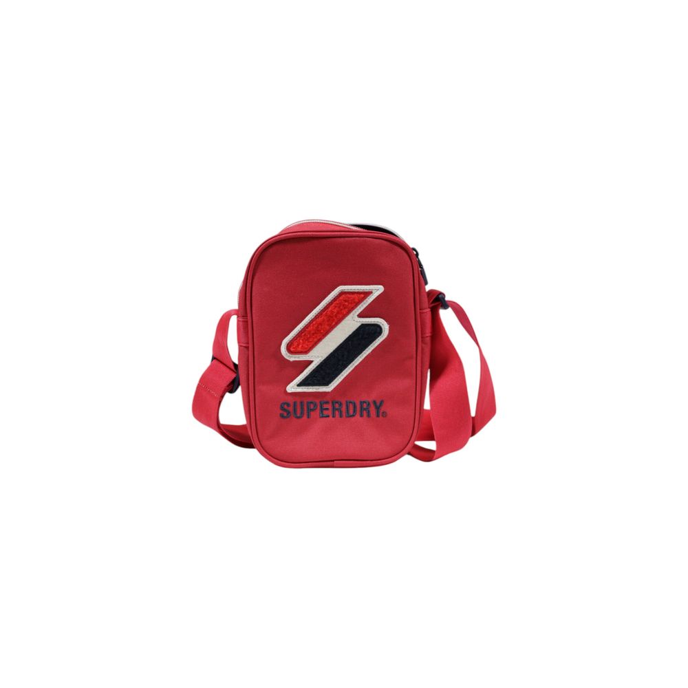 Superdry Red Canvas Messenger Bag for Effortless Urban Elegance