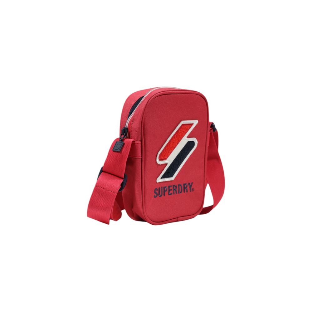 Superdry Red Canvas Messenger Bag for Effortless Urban Elegance