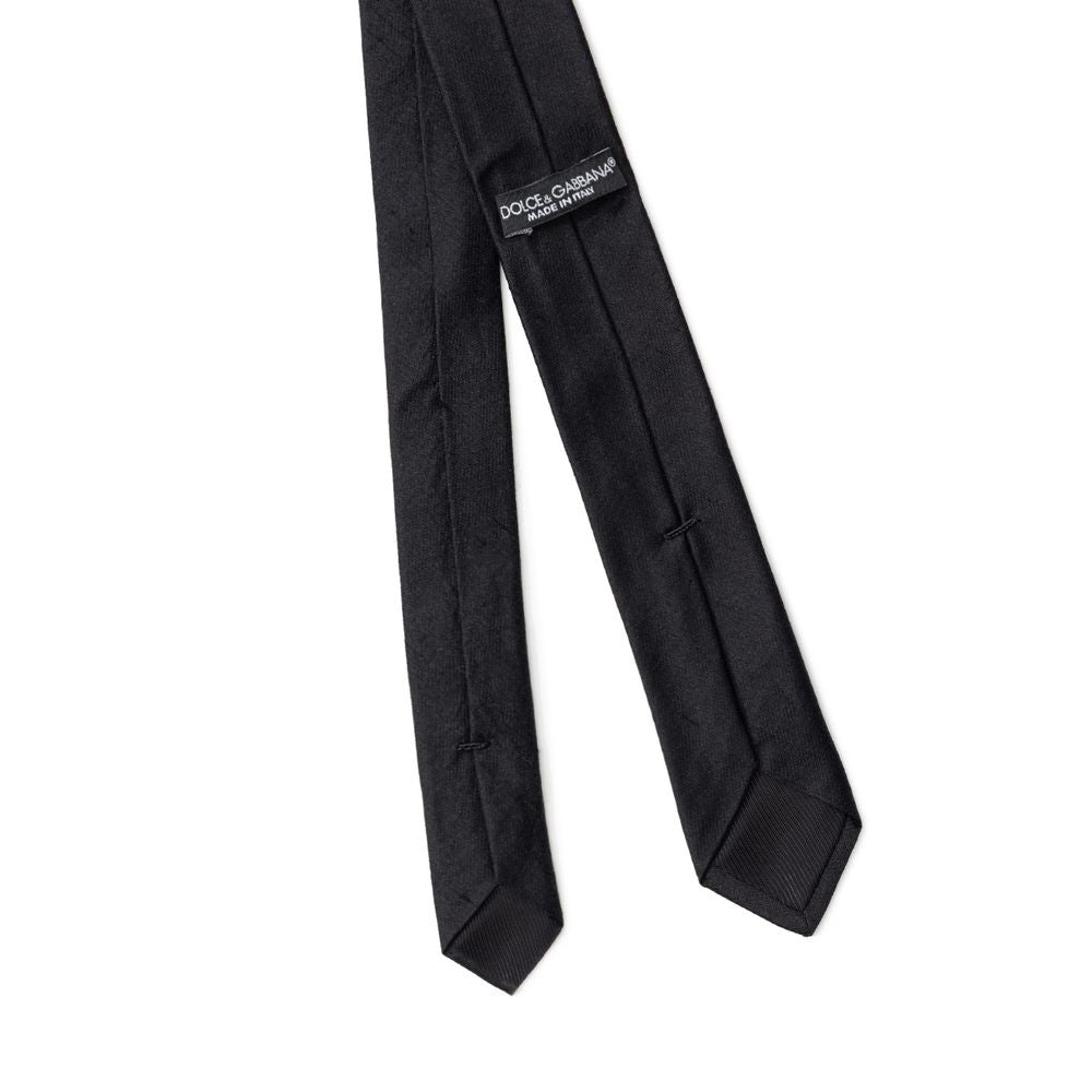 Dolce & Gabbana Black Silk Tie for Elegant Style