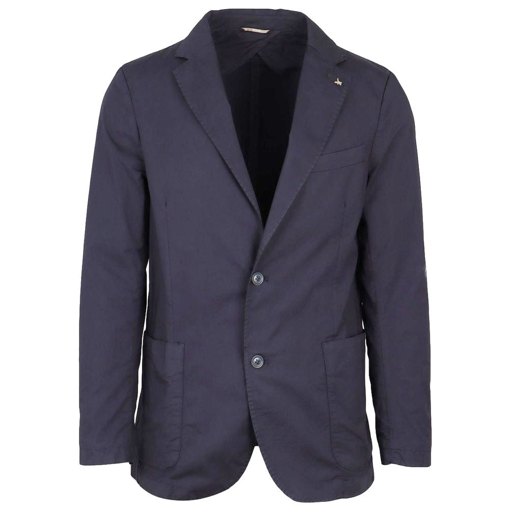 AT.P.CO Blue Cotton Blazer for Effortless Elegance