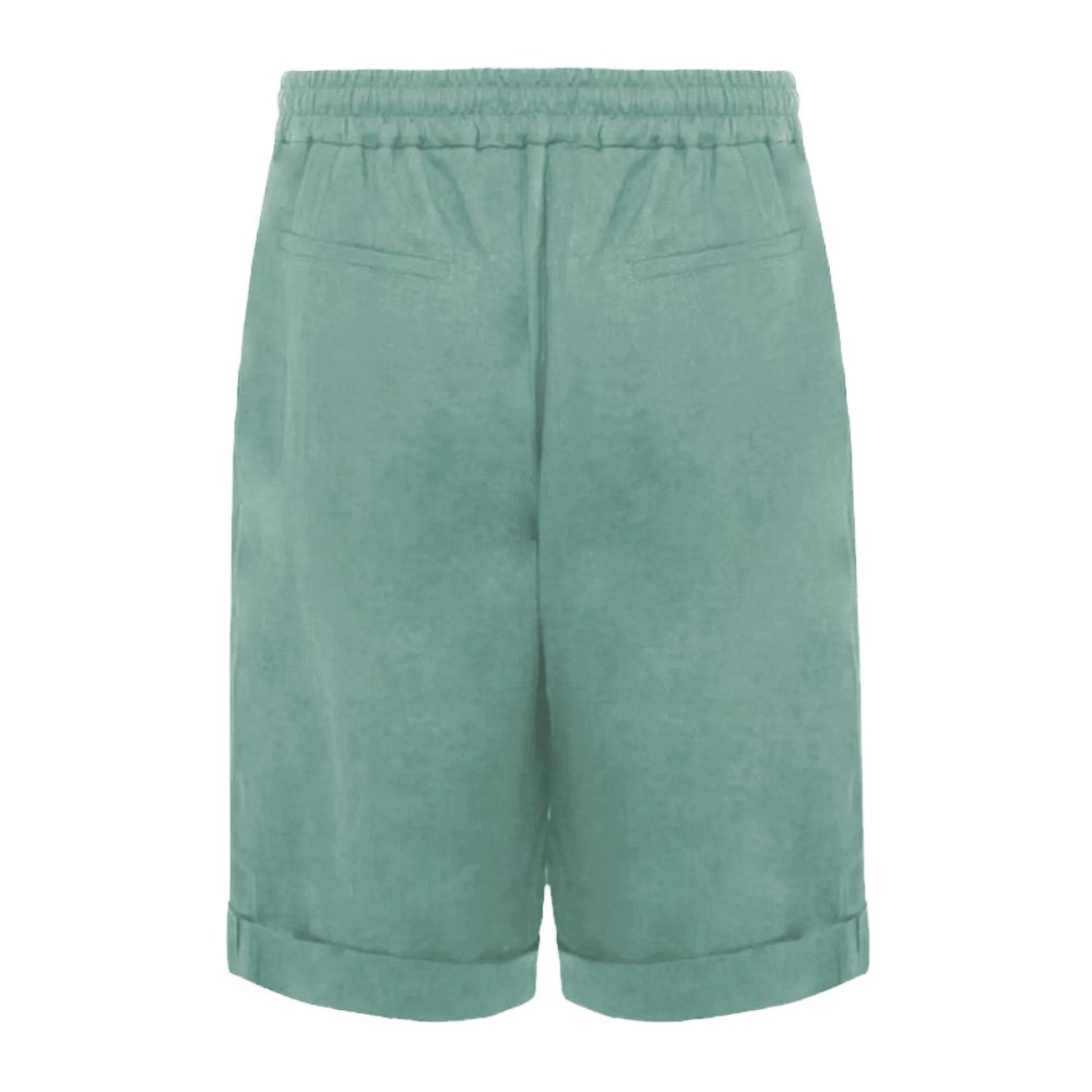 Alpha Studio Green Linen Short - Effortless Luxury Essential