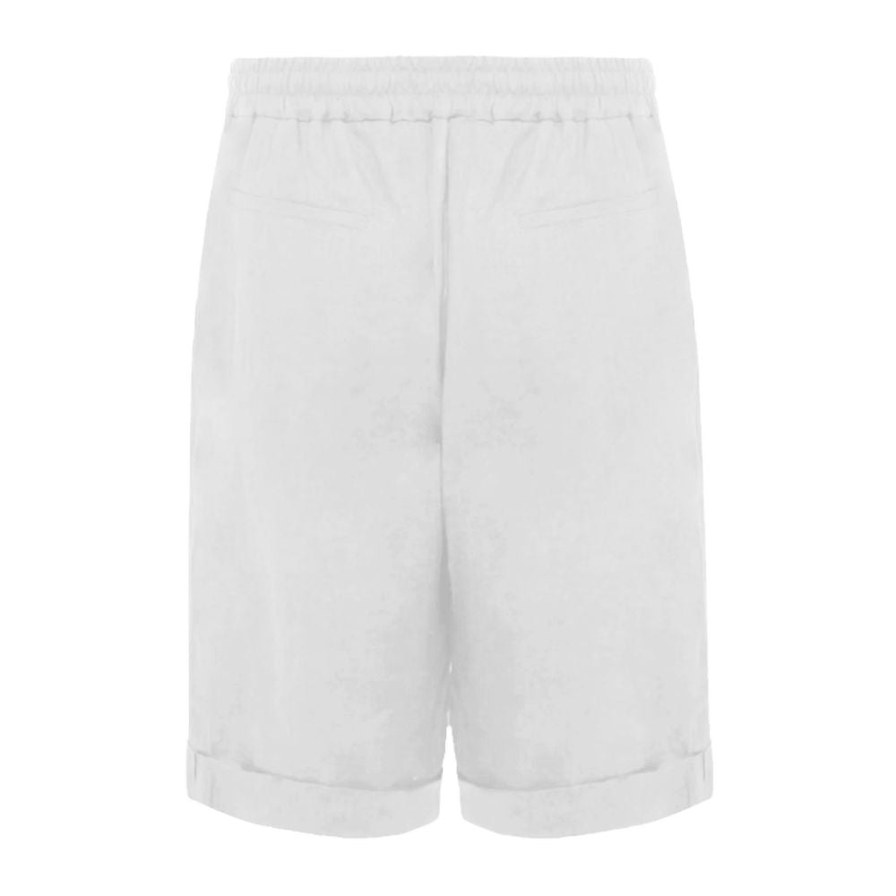 Alpha Studio White Linen Short - Effortless Summer Elegance