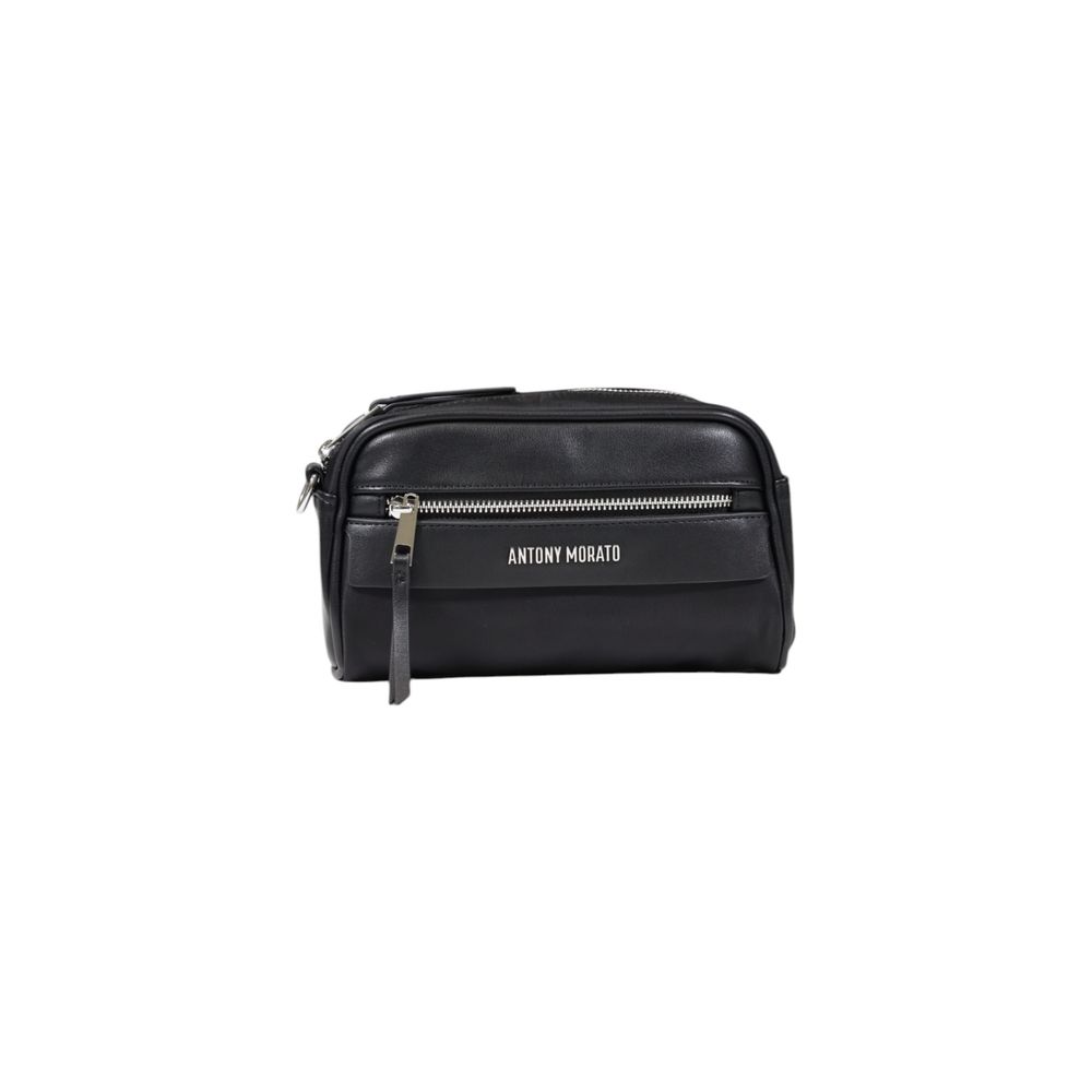 Antony Morato Black Leather Luggage And Travel Essential