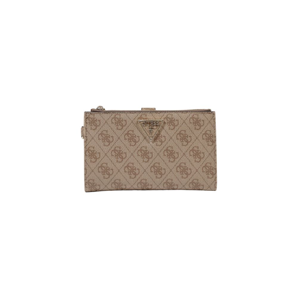 Guess Brown Polyurethane Wallet for Elegant Sophistication