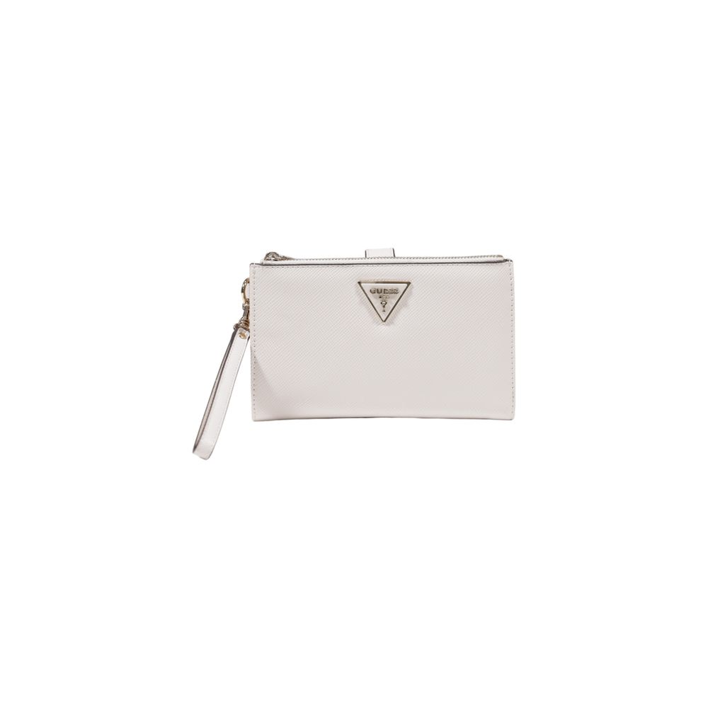 Guess Cream Polyethylene Wallet - Modern Luxury Accessory