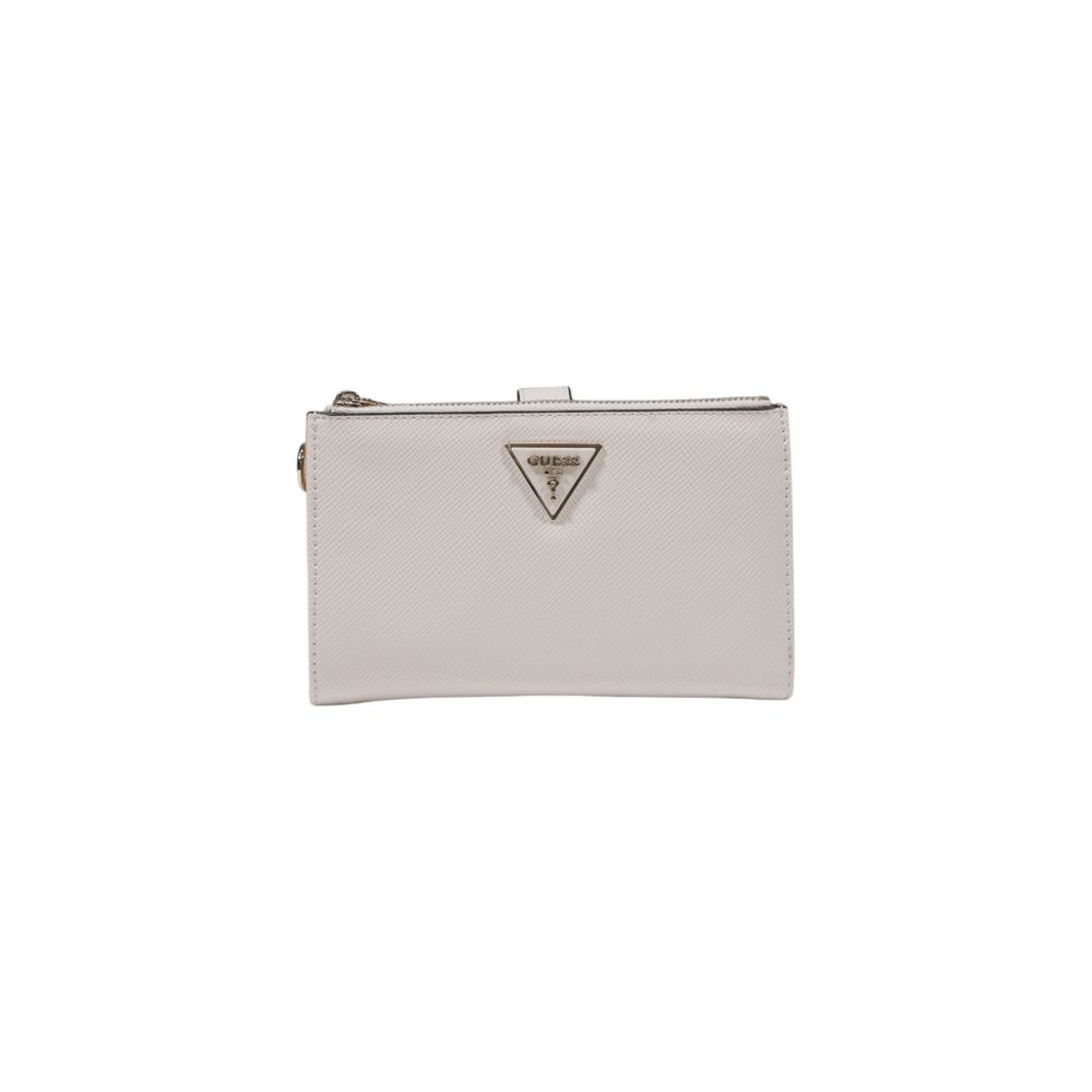 Guess Cream Polyethylene Wallet - Modern Luxury Accessory