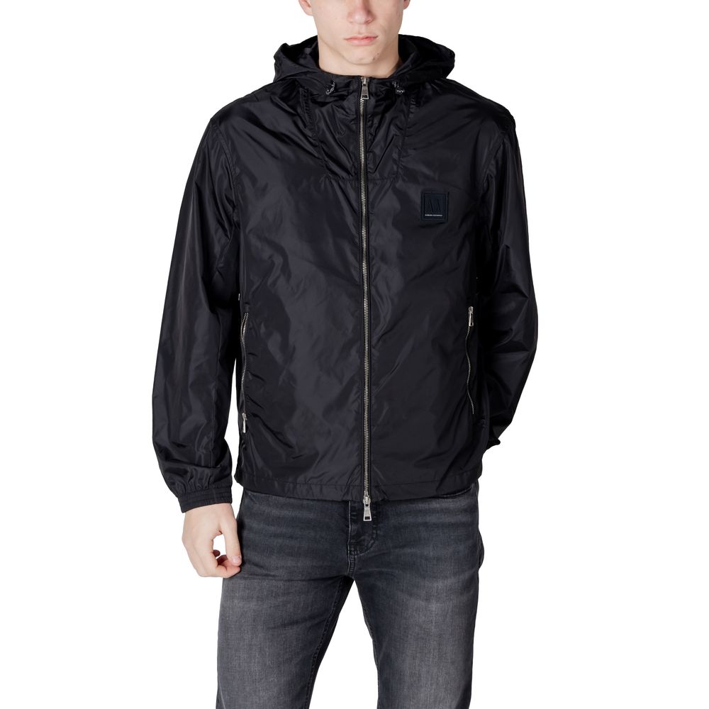 Armani Exchange Black Cotton Jacket – Effortless Elegance Redefined