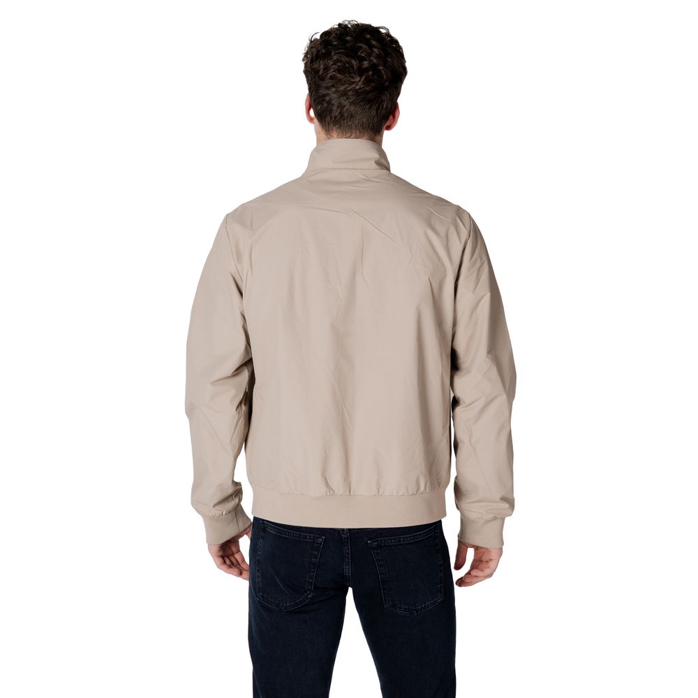 EA7 Emporio Armani Beige Cotton Jacket for Elevated Style