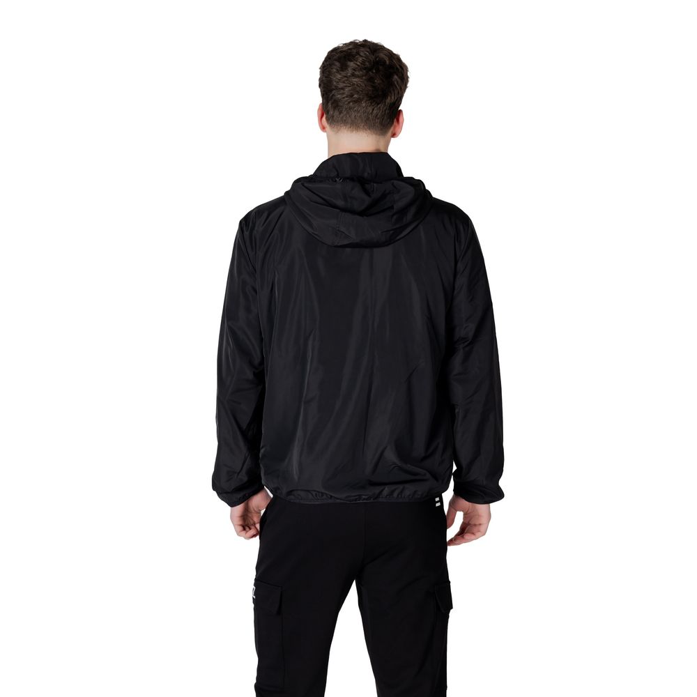 EA7 Emporio Armani Black Nylon Jacket for Elevated Style