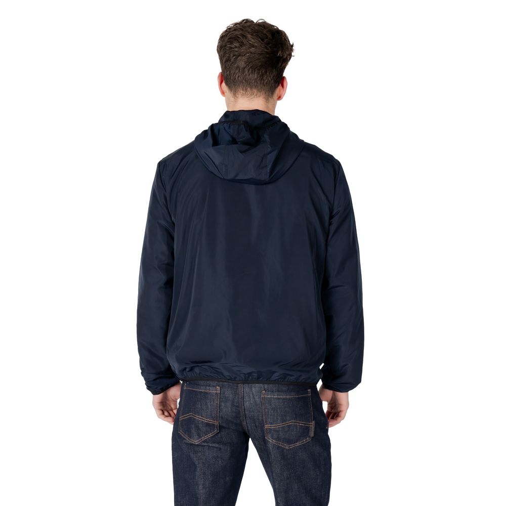 EA7 Emporio Armani Blue Nylon Jacket for Elevated Style