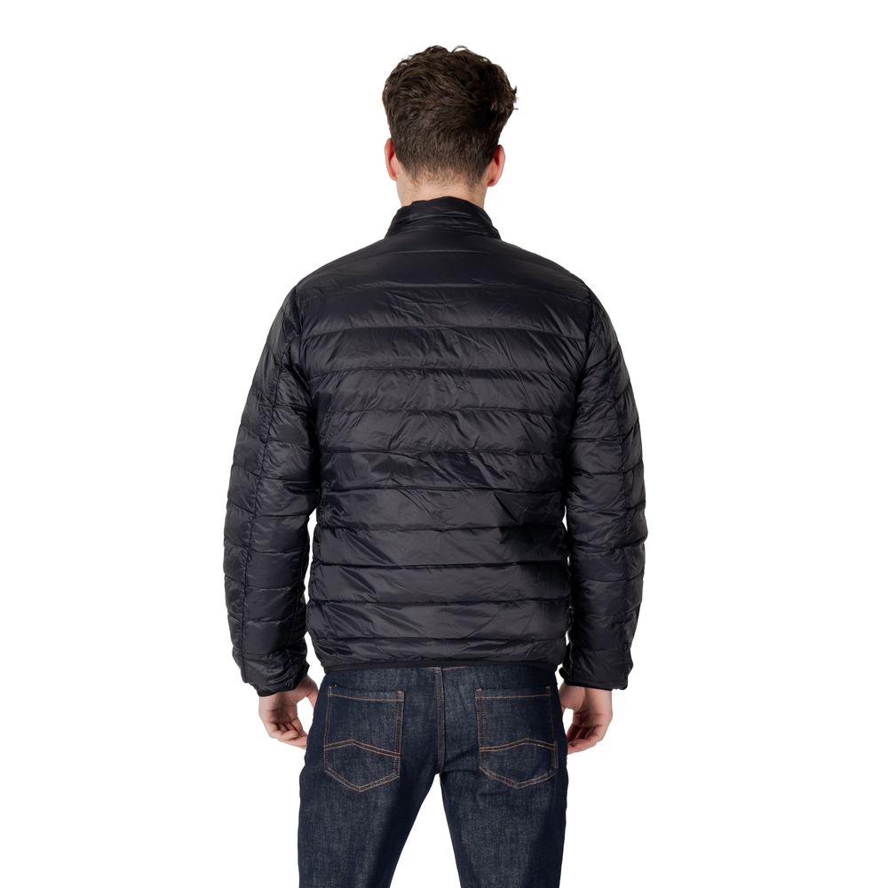 EA7 Emporio Armani Black Fabric Jacket for Elevated Style