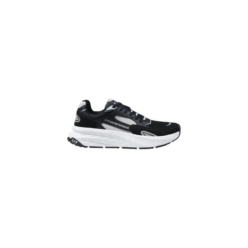 EA7 White Leather Bicolor Sneaker for Elevated Style