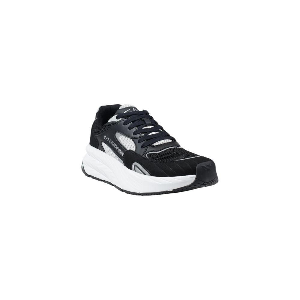 EA7 White Leather Bicolor Sneaker for Elevated Style