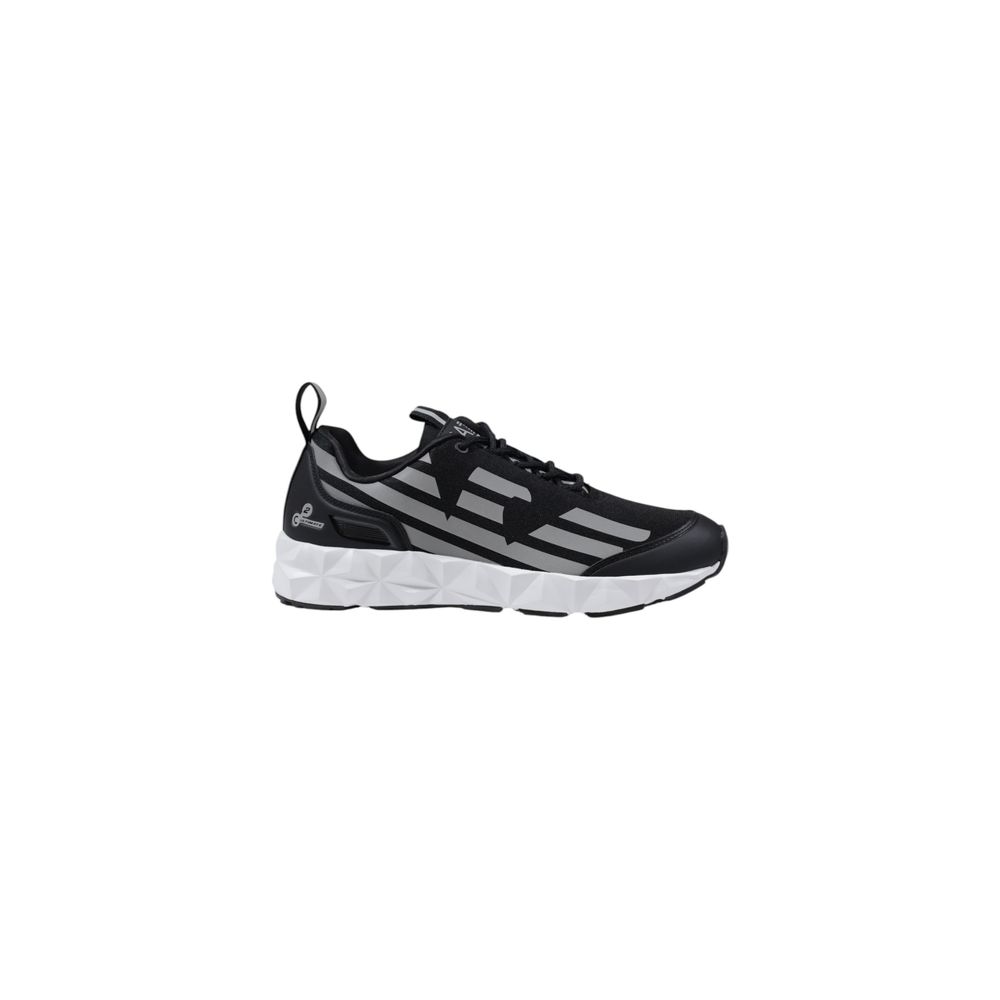 EA7 Emporio Armani Black Leather Bicolor Sneaker