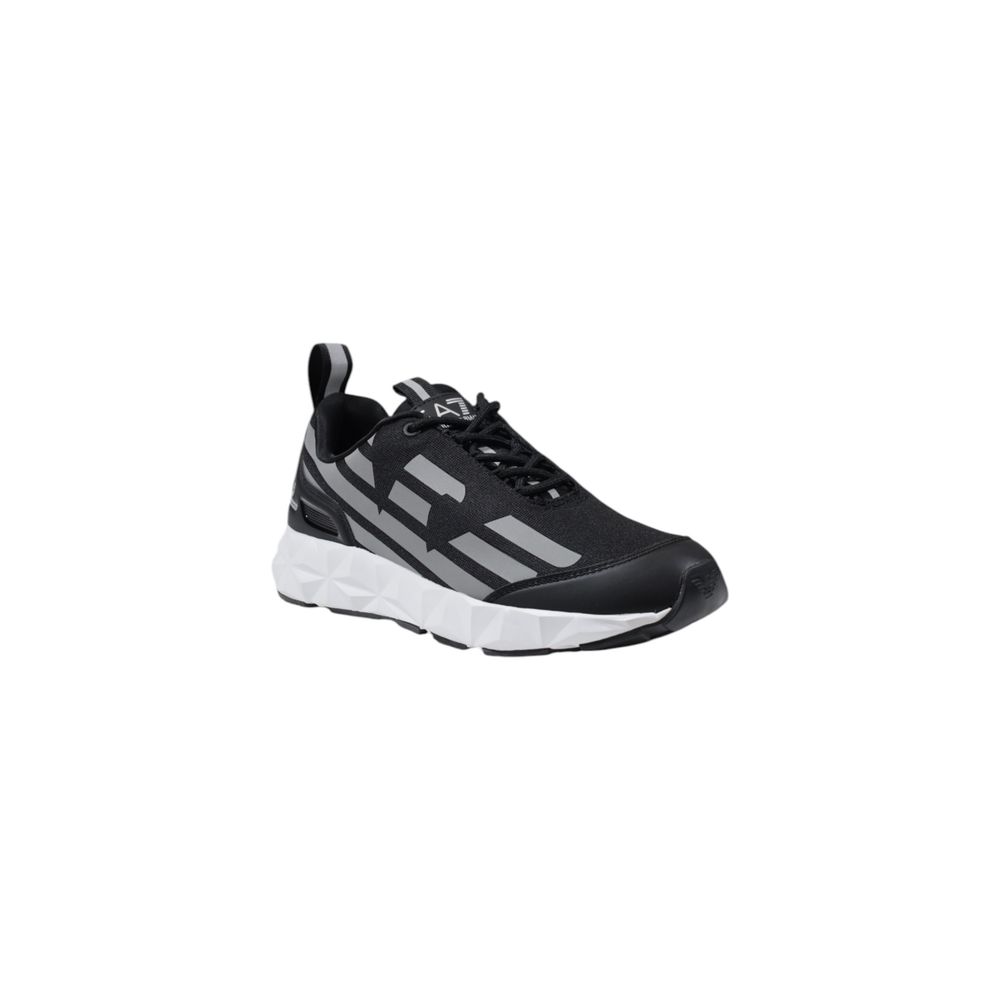 EA7 Emporio Armani Black Leather Bicolor Sneaker