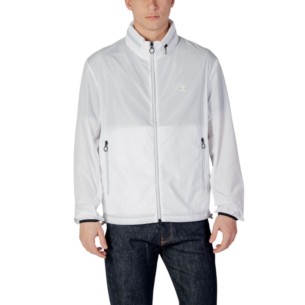 Armani Exchange White Cotton Jacket - Timeless Luxury Redefined