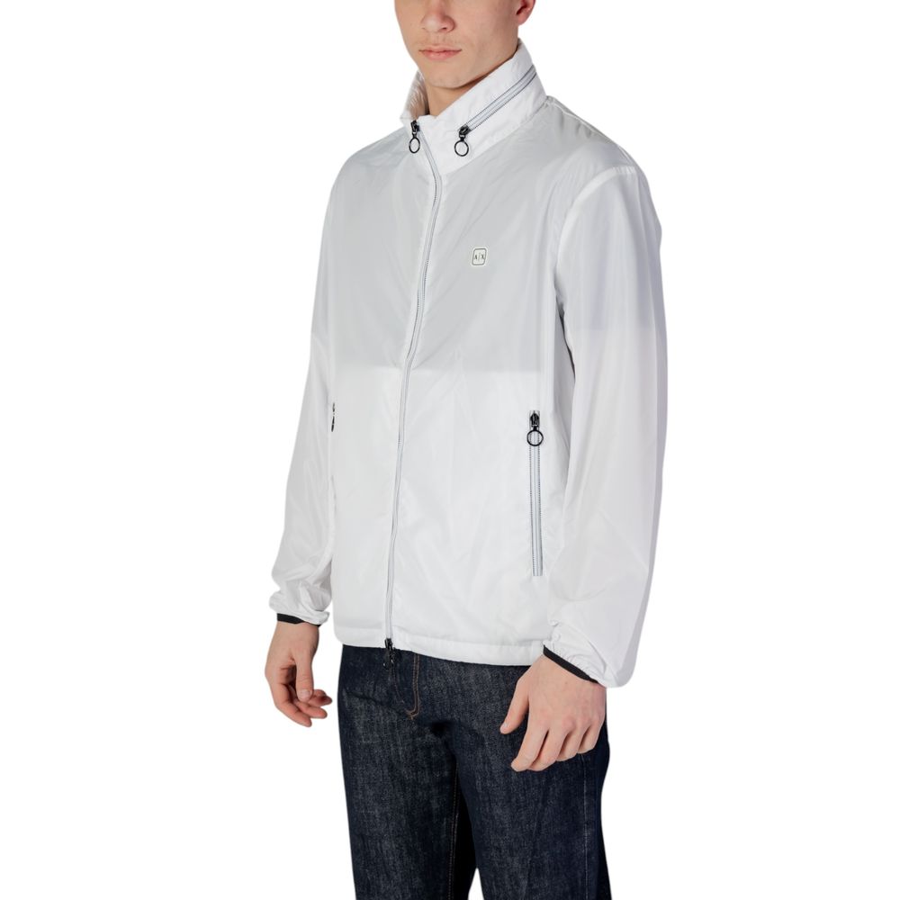 Armani Exchange White Cotton Jacket - Timeless Luxury Redefined