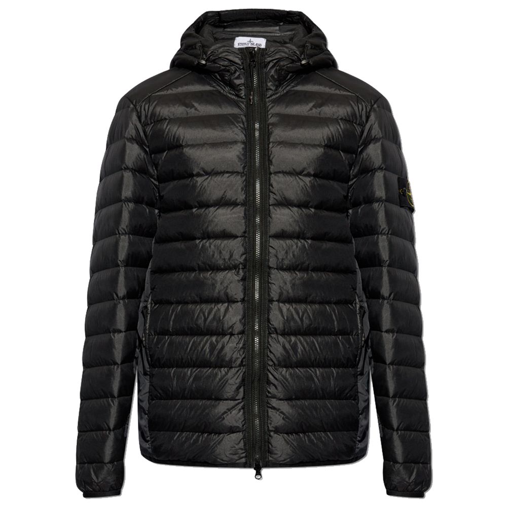 Stone Island Black Nylon Jacket for Elevated Style