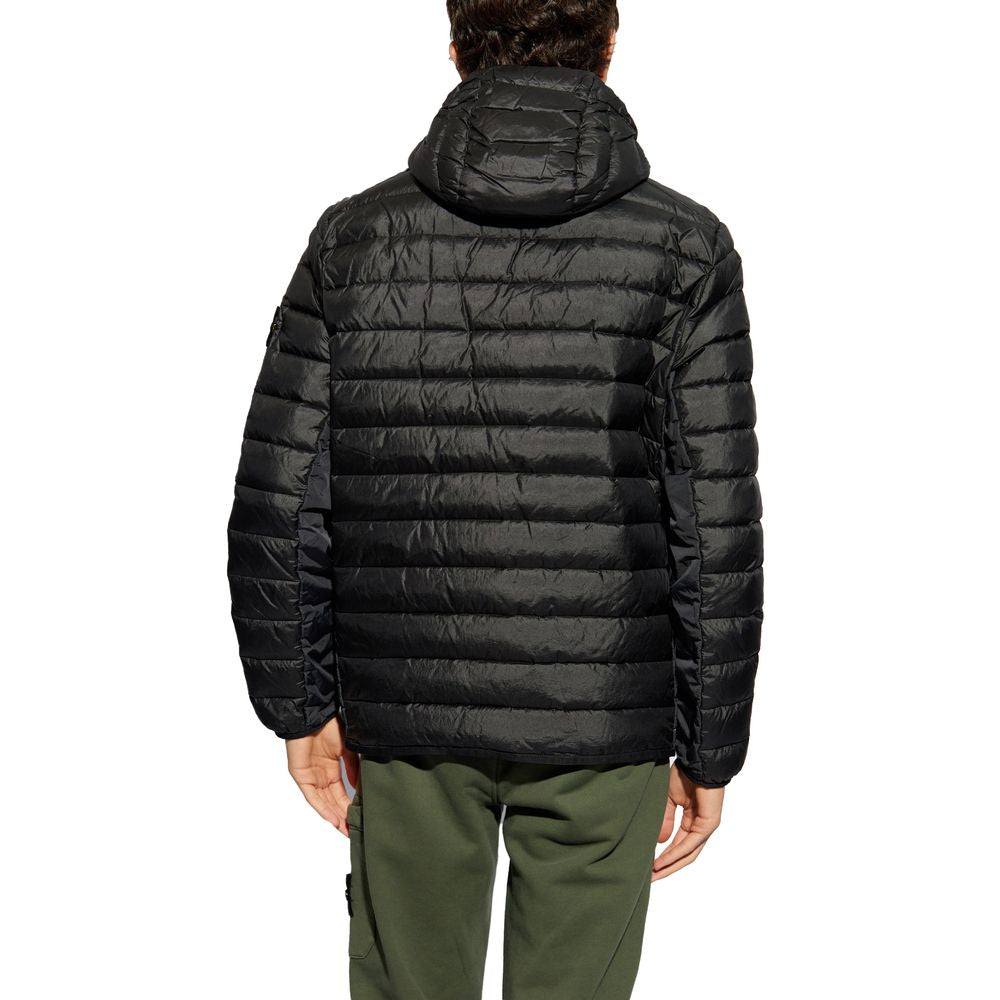 Stone Island Black Nylon Jacket for Elevated Style