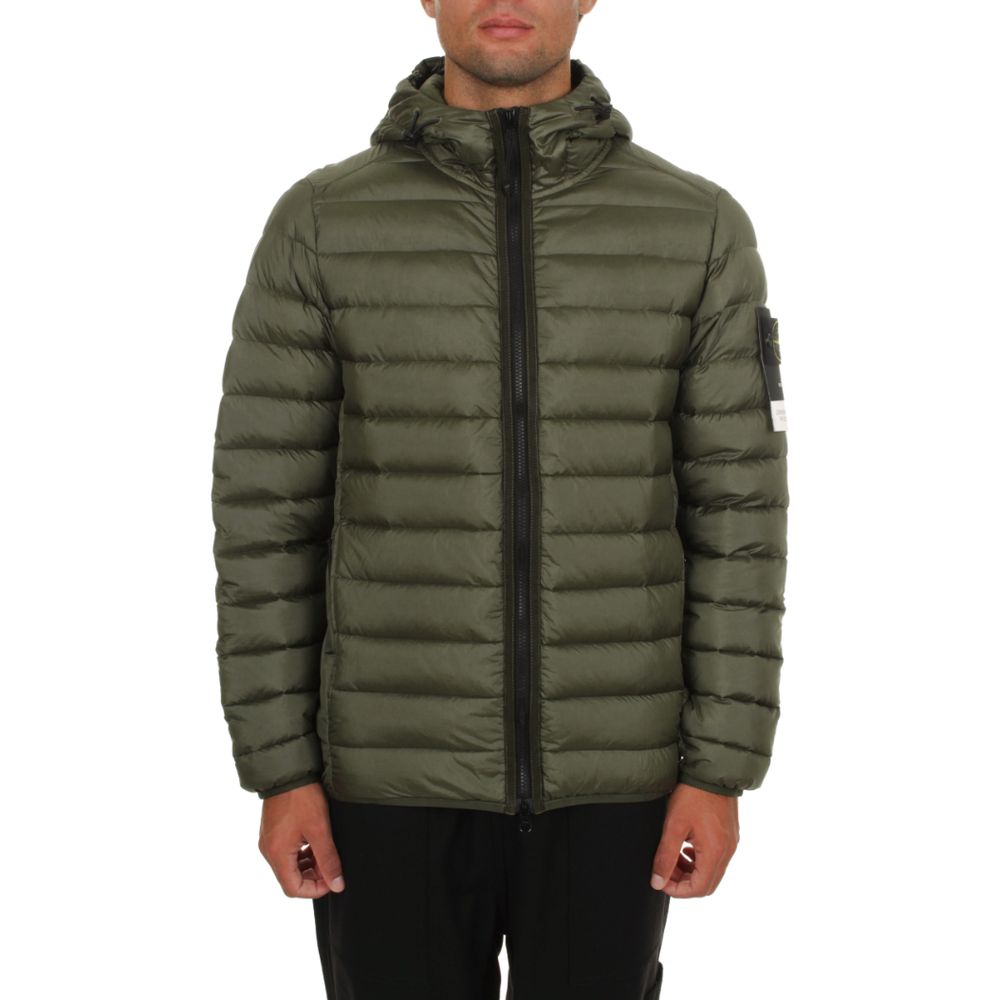 Stone Island Green Nylon Jacket for Elevated Outerwear