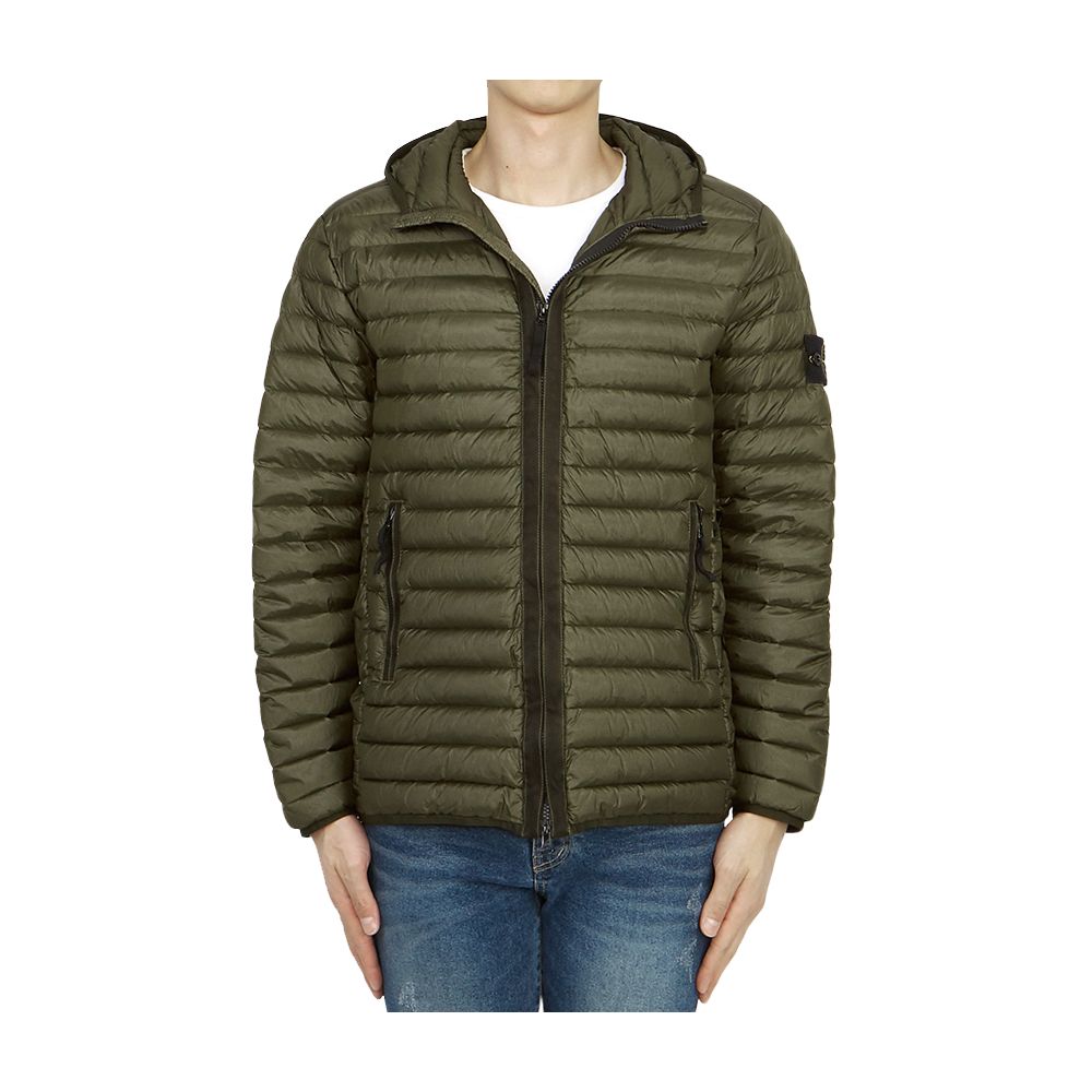 Stone Island Green Nylon Jacket for Elevated Outerwear