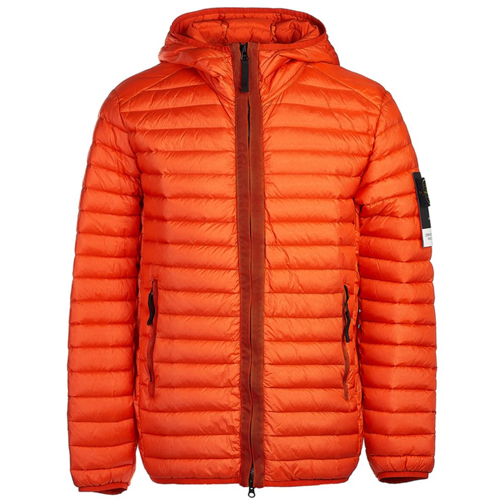 Stone Island Orange Nylon Jacket for Elevated Style