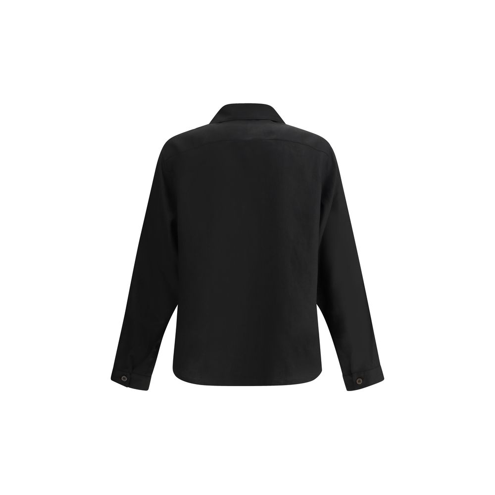 Prada Black Linen Shirt - Timeless Elegance Redefined