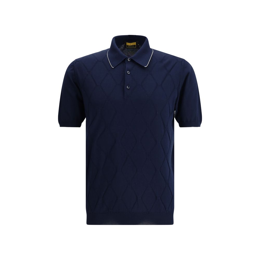 Svevo Red Cotton Knit Polo Shirt - Timeless Elegance Redefined