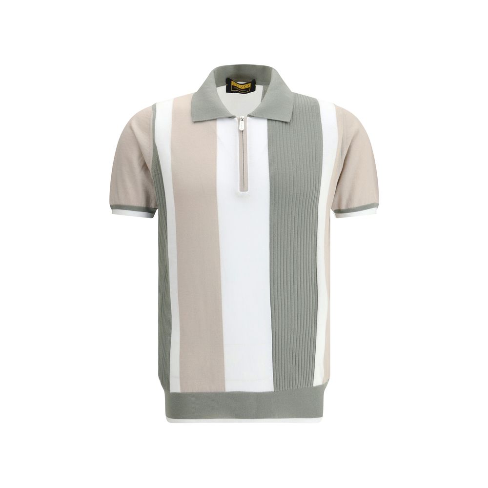 Svevo Red Cotton Knit Polo Shirt - Contemporary Luxury Redefined