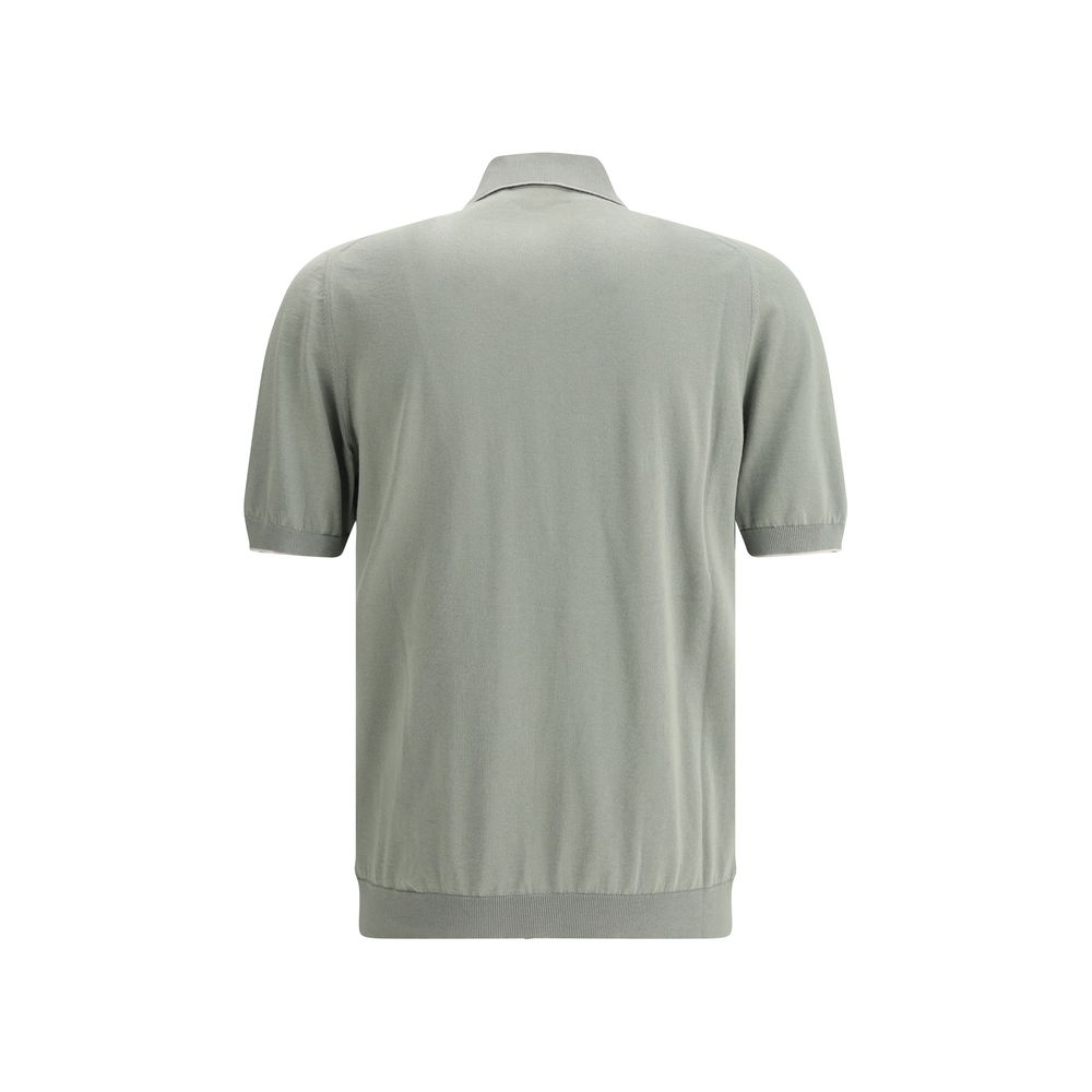 Svevo Navy Cotton Blend Short-Sleeve Knit Shirt