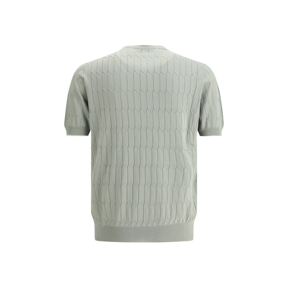 Svevo Grey Cotton Knit T-Shirt: Luxurious Comfort Meets Modern Elegance
