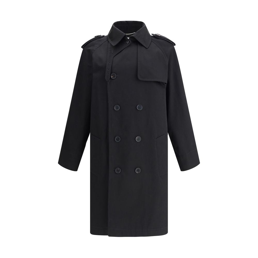 Saint Laurent Black Cotton Heritage Parka Jacket