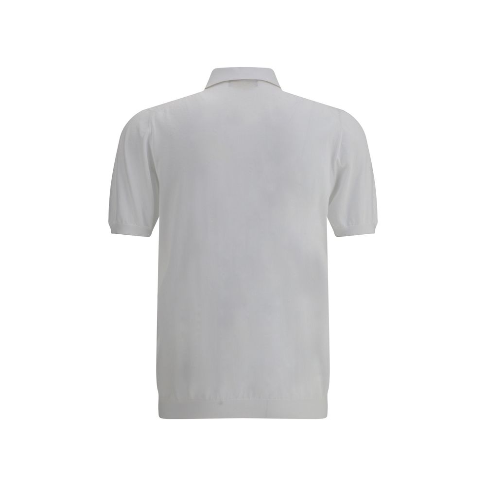 Svevo Navy Cotton Knit Polo Shirt for Elevated Casual Elegance