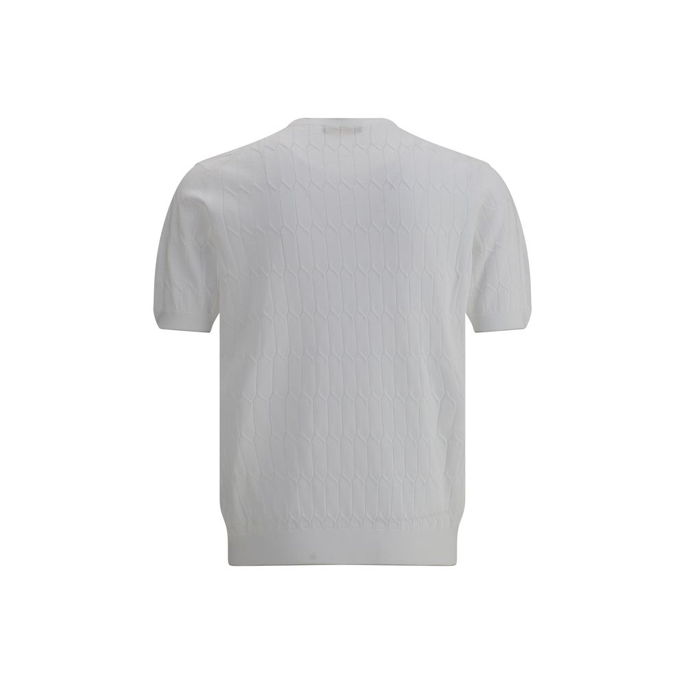 Svevo Black Cotton Knit T-Shirt with Contemporary Design and Comfort