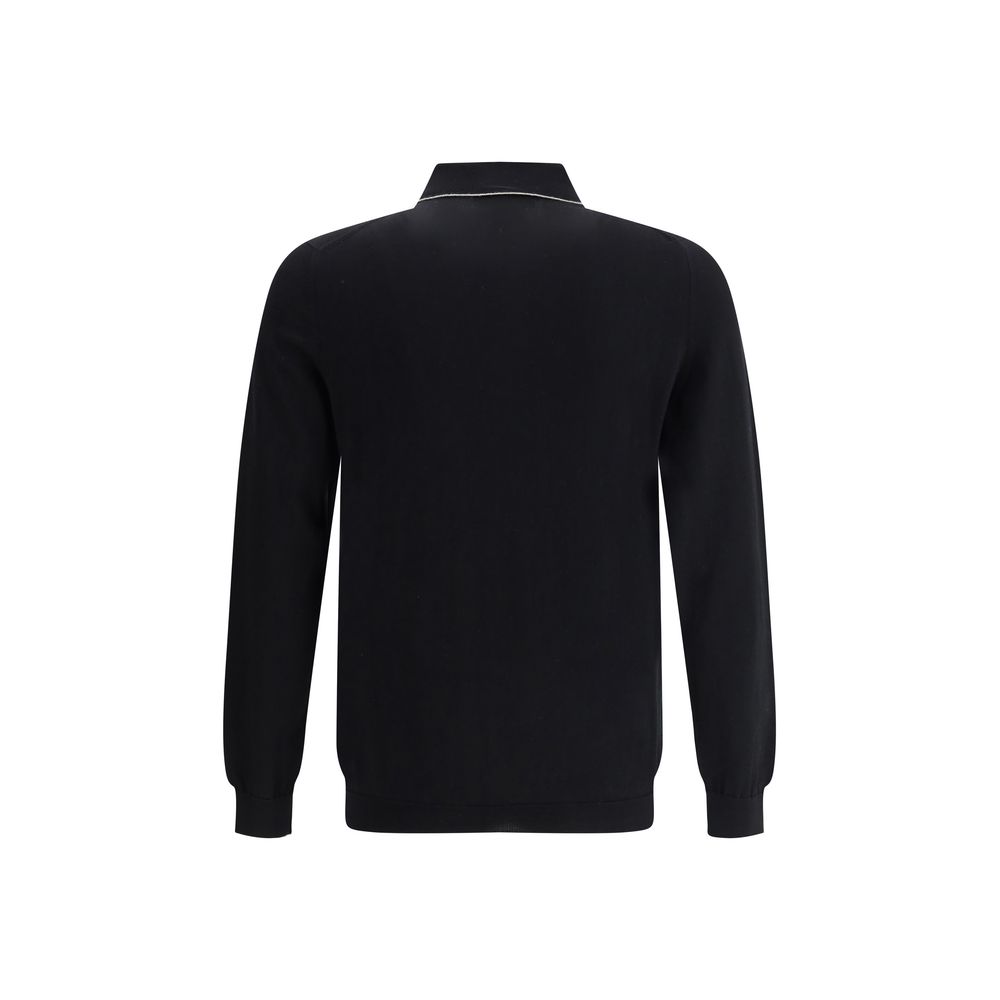 Svevo Navy Premium Cotton Long-sleeved Polo Shirt