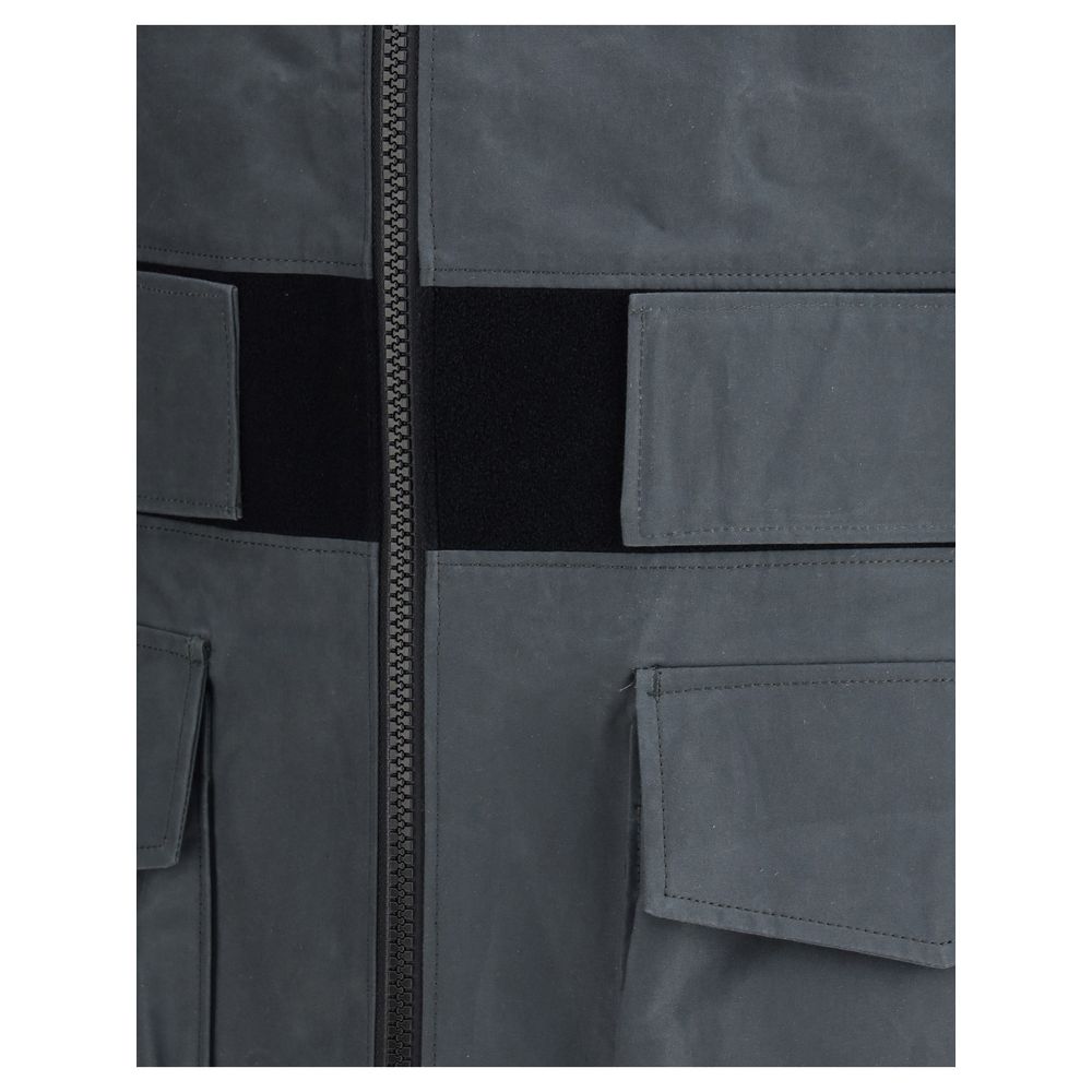 GR10K Green Cotton Field Jacket: Contemporary Elegance Redefined