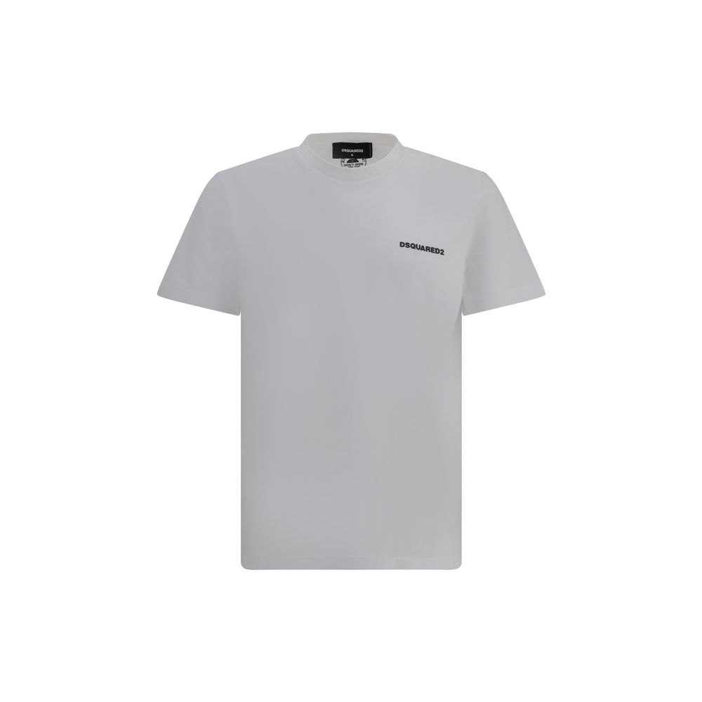 Dsquared² White Cotton Tennis T-Shirt: Luxurious Casual Elegance