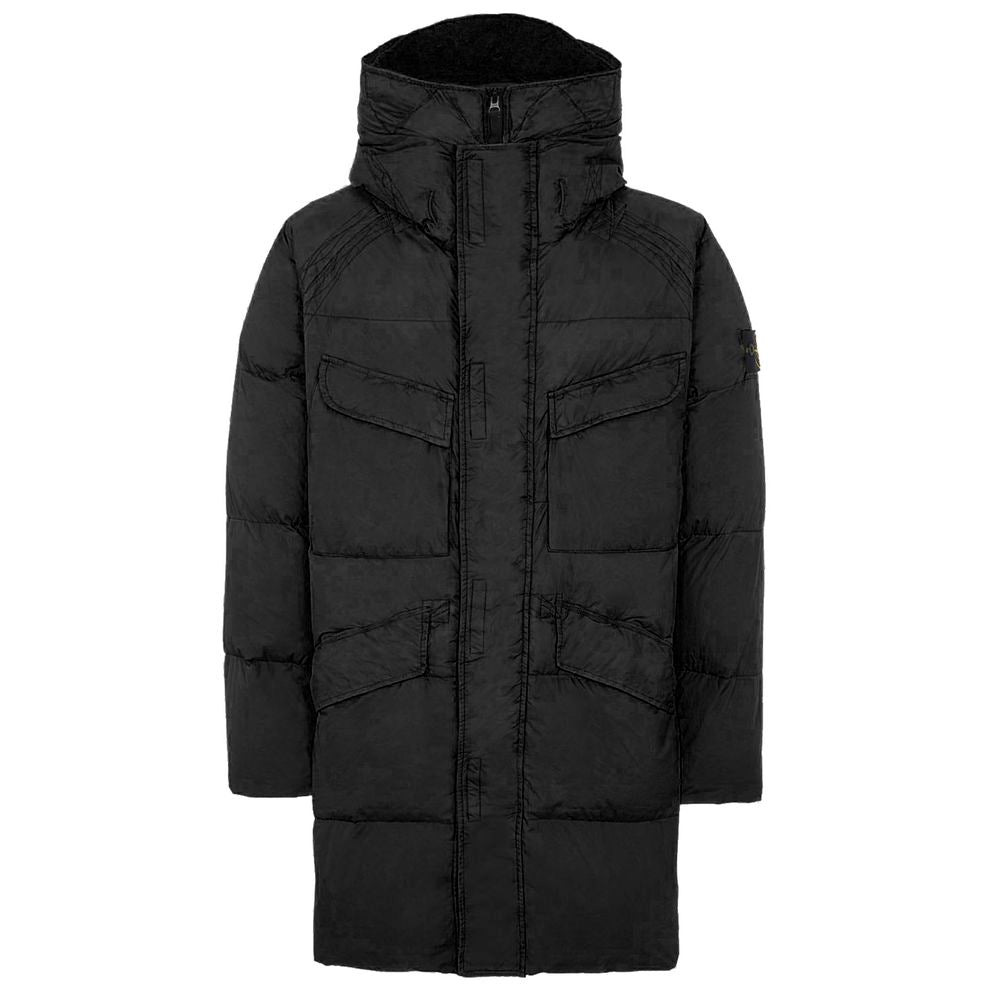 Stone Island Black Nylon Jacket for Contemporary Luxury